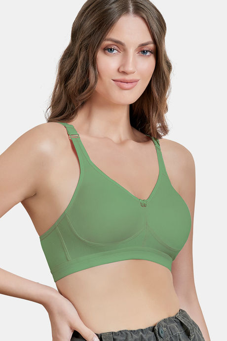 Maroon Clothing Double Layered Non Wired Full Coverage Tshirt Bra - Olivegreen — image 2