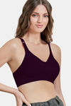 Maroon Clothing Double Layered Non Wired Full Coverage Tshirt Bra - Wine — thumbnail 2