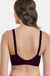 Maroon Clothing Double Layered Non Wired Full Coverage Tshirt Bra - Wine — thumbnail 3