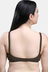 Maroon Clothing Double Layered Non Wired Full Coverage Minimiser Bra - Hotcoffee — thumbnail 3