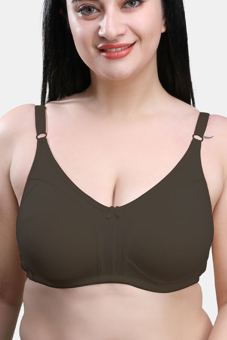 Maroon Clothing Double Layered Non Wired Full Coverage Minimiser Bra - Hotcoffee — image 4