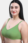Maroon Clothing Double Layered Non Wired Full Coverage Minimiser Bra - Olivegreen — thumbnail 2