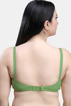 Maroon Clothing Double Layered Non Wired Full Coverage Minimiser Bra - Olivegreen — thumbnail 4