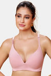 Maroon Clothing Double Layered Non Wired Full Coverage Sleep Bra - Mistpink — thumbnail 1