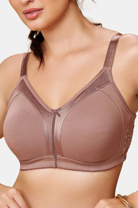 Maroon Clothing Double Layered Non Wired Full Coverage Sleep Bra - Mocha — image 4