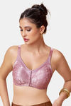Maroon Clothing Double Layered Non Wired Full Coverage Minimiser Bra - Mistpink — thumbnail 1
