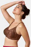 Maroon Clothing Double Layered Non Wired Full Coverage Minimiser Bra - Mocha — thumbnail 2