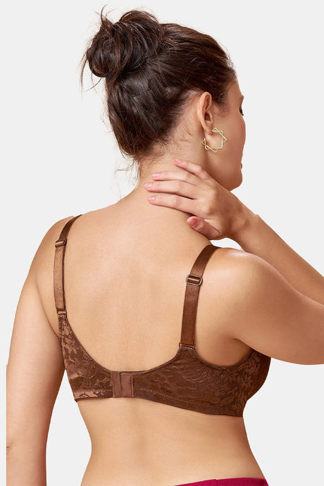 Maroon Clothing Double Layered Non Wired Full Coverage Minimiser Bra - Mocha — image 3