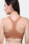 Maroon Clothing Racerback Sports Bra - Nude — thumbnail 3