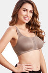 Maroon Clothing Non Padded Sports Bra - Grey — thumbnail 2