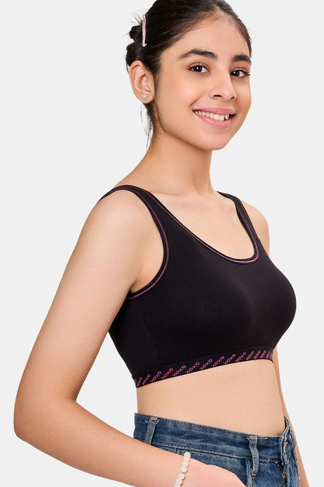 Maroon Clothing Non Padded Slip On Beginner Bra - Black — image 2