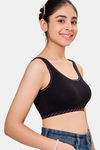Maroon Clothing Non Padded Slip On Beginner Bra - Black — thumbnail 2