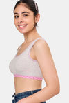 Maroon Clothing Non Padded Slip On Beginner Bra - Grey — thumbnail 2
