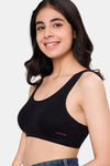 Maroon Clothing Non Padded Slip On Beginner Bra - Black — thumbnail 2