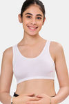 Maroon Clothing Non Padded Slip On Beginner Bra - White — thumbnail 1