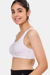 Maroon Clothing Non Padded Slip On Beginner Bra - White — thumbnail 2
