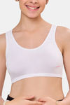 Maroon Clothing Non Padded Slip On Beginner Bra - White — thumbnail 4