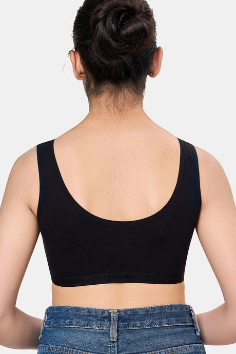 Maroon Clothing Non Padded Slip On Beginner Bra - Black — image 3
