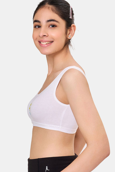 Maroon Clothing Non Padded Slip On Beginner Bra - White — image 2
