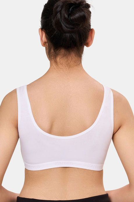 Maroon Clothing Non Padded Slip On Beginner Bra - White — image 3