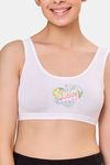 Maroon Clothing Non Padded Slip On Beginner Bra - White — thumbnail 4