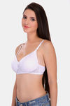 Featherline Padded Non Wired 3/4th Coverage T-Shirt Bra - White — thumbnail 4