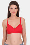 Featherline Padded Non Wired 3/4th Coverage T-Shirt Bra - Red — thumbnail 1