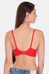 Featherline Padded Non Wired 3/4th Coverage T-Shirt Bra - Red — thumbnail 2