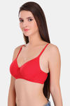 Featherline Padded Non Wired 3/4th Coverage T-Shirt Bra - Red — thumbnail 4