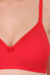 Featherline Padded Non Wired 3/4th Coverage T-Shirt Bra - Red — thumbnail 5