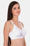 Featherline Single Layered Non-Wired Full Coverage Minimiser Bra - White — thumbnail 2