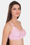 Featherline Padded Non-Wired Full Coverage Minimiser Bra - Pink — thumbnail 2