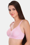 Featherline Padded Non-Wired Full Coverage Minimiser Bra - Pink — thumbnail 3