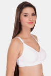 Featherline Padded Non-Wired Full Coverage Minimiser Bra - White — thumbnail 2