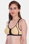 Featherline Single Layered Non-Wired Full Coverage Super Support Bra - Skin — thumbnail 3