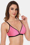 Featherline Single Layered Non-Wired Coverage T-Shirt Bra - Pink — thumbnail 2