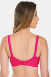 Featherline Single Layered Non-Wired Full Coverage Minimiser Bra - Magenta — thumbnail 4