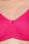 Featherline Single Layered Non-Wired Full Coverage Minimiser Bra - Magenta — thumbnail 5