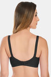Featherline Single Layered Non-Wired Full Coverage Minimiser Bra - Black — thumbnail 4