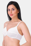 Featherline Single Layered Non Wired 3/4th Coverage T-Shirt Bra - White — thumbnail 3