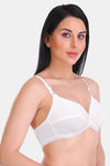 Featherline Single Layered Non Wired 3/4th Coverage T-Shirt Bra - White — thumbnail 4
