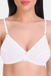 Featherline Single Layered Non Wired 3/4th Coverage T-Shirt Bra - White — thumbnail 5