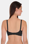 Featherline Single Layered Non Wired Full Coverage Minimiser Bra - Black — thumbnail 2