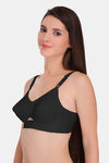 Featherline Single Layered Non Wired Full Coverage Minimiser Bra - Black — thumbnail 3