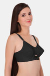 Featherline Single Layered Non Wired Full Coverage Minimiser Bra - Black — thumbnail 4