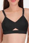 Featherline Single Layered Non Wired Full Coverage Minimiser Bra - Black — thumbnail 5