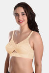 Featherline Single Layered Non Wired Full Coverage Minimiser Bra - White — thumbnail 3