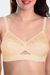 Featherline Single Layered Non Wired Full Coverage Minimiser Bra - White — thumbnail 5