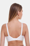 Featherline Single Layered Non Wired Full Coverage Minimiser Bra - White — thumbnail 2