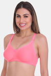 Featherline Double Layered Non Wired Full Coverage Minimiser Bra - Tomato — thumbnail 3
